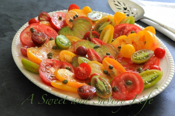 The Last of the Summer Tomatoes (with a Caper Vinaigrette)