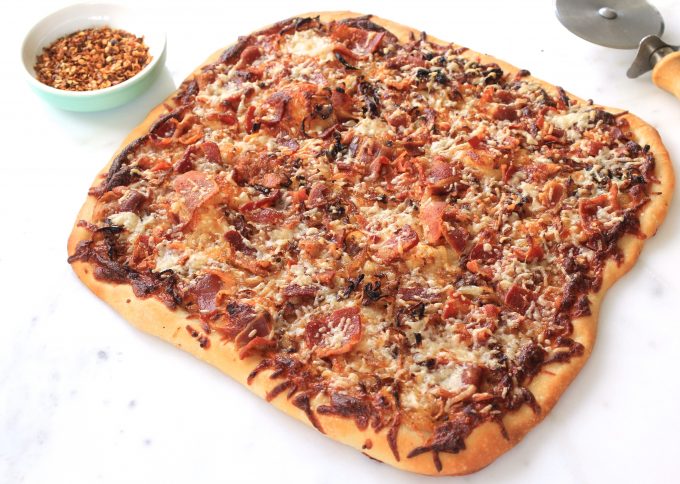 Bacon and Caramelized Onion Pizza
