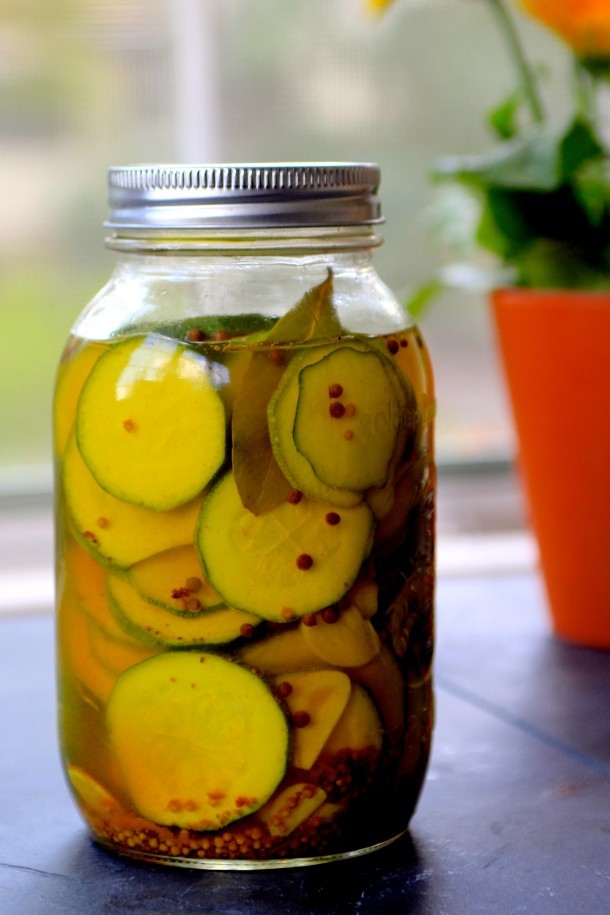 Zucchini Turmeric Refrigerator Pickles