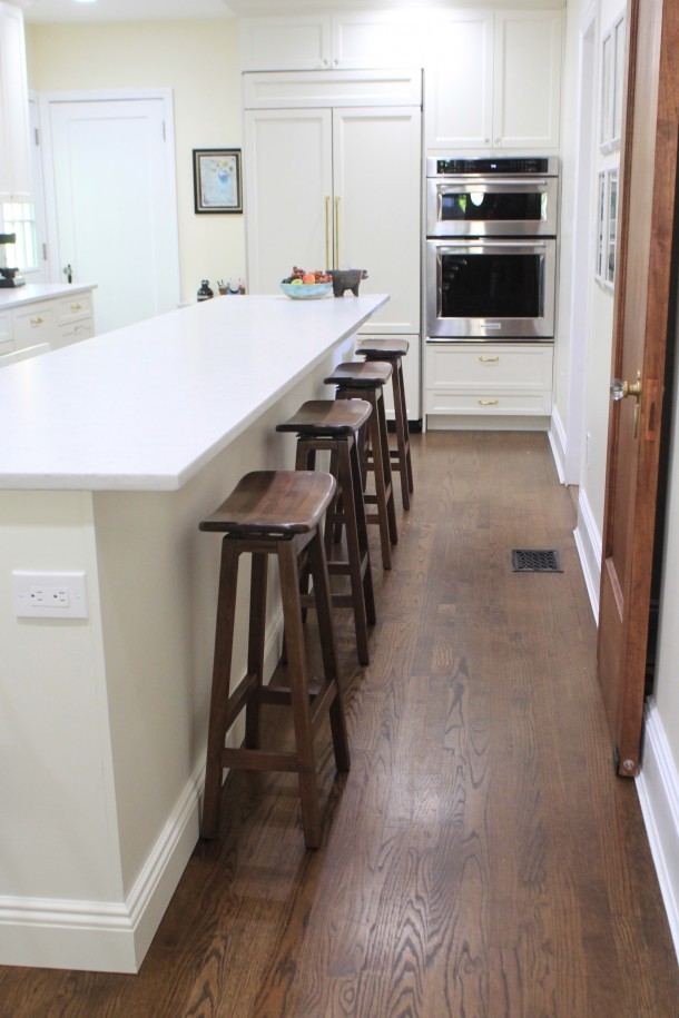 Wood floors in the kitchen