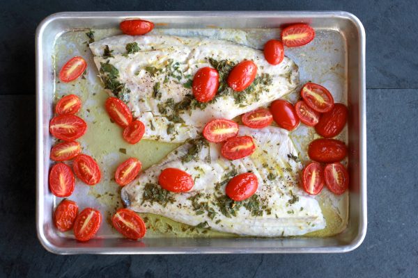 Roast Sea Bass and Tomatoes: Dinner in 15 Minutes