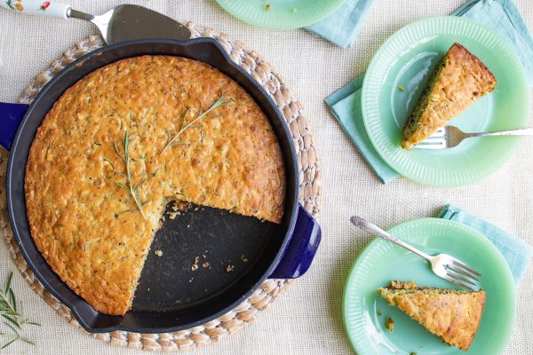 Juliette’s Rosemary Zucchini Skillet Bread: A Tale of Two Puppies