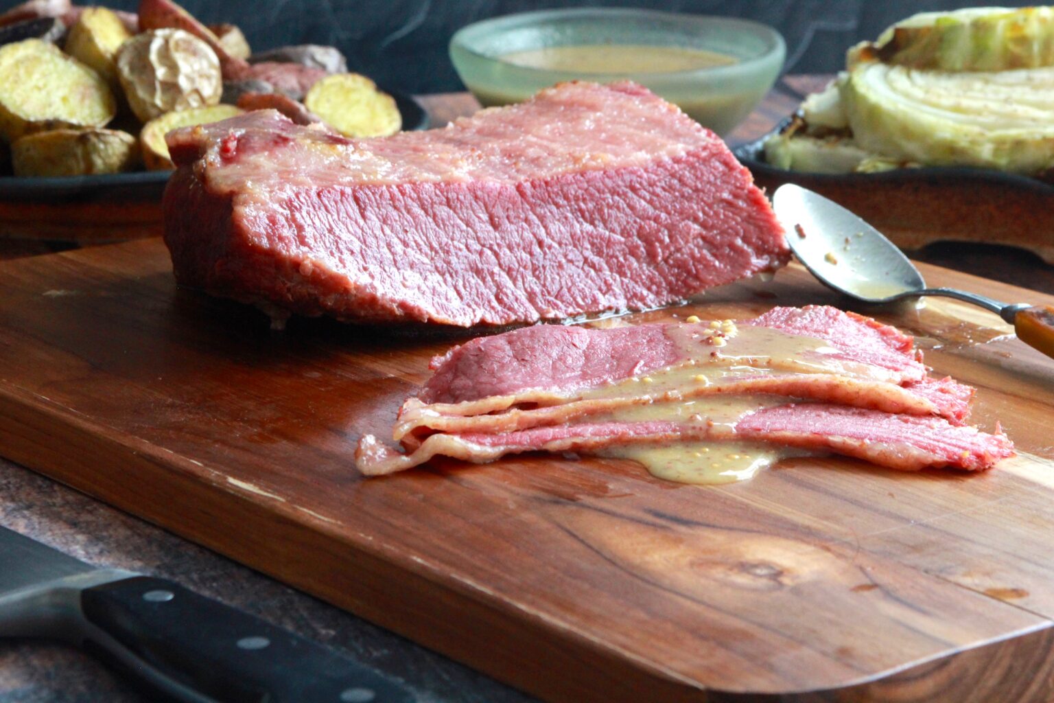 Hard CiderBraised Corned Beef with Mustard Reduction, or How I Finally